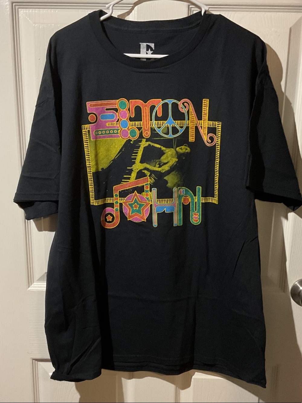 Elton John Black Graphic Tee